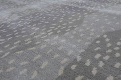 Multi Size Gray Ivory Color Hand Tufted Animal Print 100% Wool Modern Oriental Rug