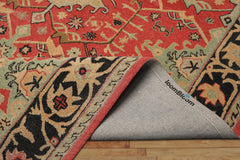 Multi Size Coral Charcoal Peach Color Hand Tufted Wool Traditional Oriental Rug
