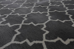 8x10 Gray, Ivory, Color Hand Tufted All-Over 100% Wool Contemporary Oriental Rug