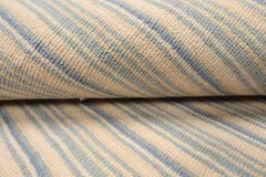 Striped Ivory Area Rug LoomBloom Hand Woven Contemporary 100% New Zealand Wool Oriental