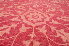 Multi Sizes Coral Oriental 100% Wool Area Rug LoomBloom Hand Tufted Transitional Medallion