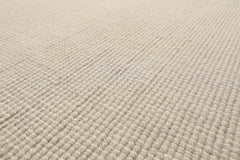 100% New Zealand Wool LoomBloom Beige Hand Tufted Rug with Contemporary Multi Size Textured Berber Design
