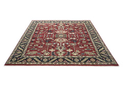 8x10 Rust, Gray, Beige Color Hand Knotted Oushak Wool Traditional Oriental Rug