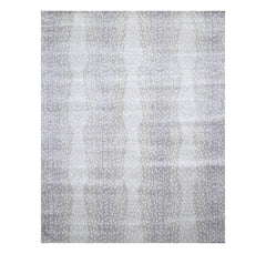 Multi Size Gray Ivory Color Hand Tufted Animal Print 100% Wool Modern Oriental Rug