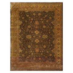 8'8"x11'4" Traditional Sarouk Hand Knotted Oriental Area Rug 300 KPSI 100% Wool