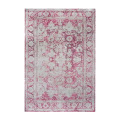 Multi Size Pale Pink Beige Color Hand Woven All-Over Polyester Contemporary Oriental Rug