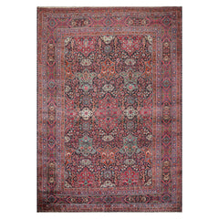 10x14 Multicolored, Rose, Turquoise Color Hand Knotted Persian 100% Wool 12991 Oriental Rug