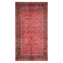8' 10''x16' 3'' Traditional Heriz Coral Oversize Wool Hand Knotted Medallion Oriental Area Rug