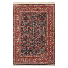 6x9 Black, Gray, Green Color Hand Knotted All-Over 100% Wool Traditional Oriental Rug