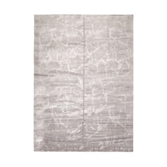 10x14 Tone on Tone Taupe, , Color Hand Knotted Tibetan Wool & Silk Modern & Contemporary Oriental Rug