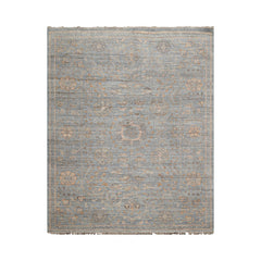 8x10 Blue, Beige, Tan Color Hand Woven Oushak Wool Traditional Oriental Rug