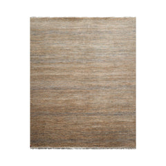Geometric Modern 8x10 Tibetan Rug in Moss Hand Knotted with Wool and Bamboo Silk