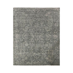 8x10 Transitional Oriental Rug, Hand Knotted in Green 100% Wool