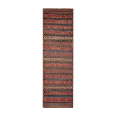 Palace Rust, Brown, Navy Color Hand Woven All-Over 100% Wool Traditional Oriental Rug