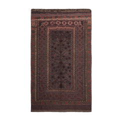 5x7 Gray, Brown, Beige Color Hand Woven All-Over 100% Wool Transitional Oriental Rug