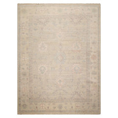 9'x12' Moss Afghan Oushak Wool Oriental Area Rug, Hand Knotted, Traditional Craft