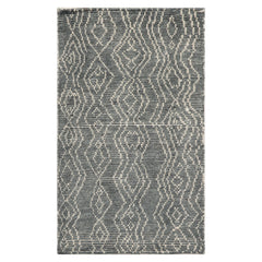 LoomBloom Celadon 3'x5' Afghan Moroccan Modern Contemporary Tribal Hand Knotted Wool Oriental Area Rug
