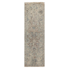 LoomBloom Beige 2'6''x8' Traditional Distressed Quality Hand Knotted Wool Oriental Area Rug