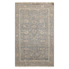 LoomBloom Slate 3'x5' Traditional Distressed Quality Hand Knotted Wool Oriental Area Rug