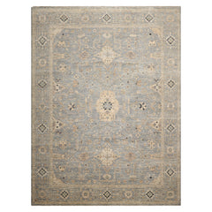 LoomBloom Slate 9'x12' Khyber Traditional Oushak Hand Knotted Wool Oriental Area Rug
