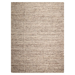 LoomBloom Oat Meal 9'x12' Organic Flatweave Traditional Geometric Hand Woven Wool Oriental Area Rug