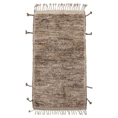 3'x5' Tan Afghan Moroccan Wool Oriental Area Rug, Hand Knotted, Modern & Contemporary Tribal Design