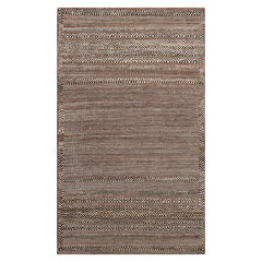 LoomBloom Brown 3'x5' Afghan Moroccan Tribal Geometric Hand Knotted Wool Oriental Area Rug