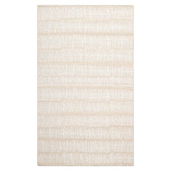 LoomBloom Beige 3'x5' Afghan Moroccan Modern Designer Hand Woven Wool Oriental Area Rug