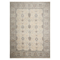 10'x14' Beige Khyber Wool Oriental Area Rug, Hand Knotted, Traditional Craft