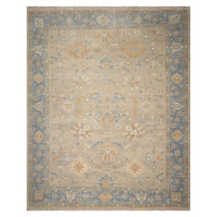 12'x15' Gray Afghan Oushak Wool Oriental Area Rug, Hand Knotted, Traditional Design