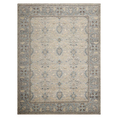 9X12 Gray Beige, Tan, Turquoise Color Hand Knotted Khyber Wool Traditional Oriental Rug