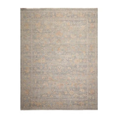 Afghan Oushak 9x12 Gray Hand Knotted Oriental Area Rug Traditional Wool