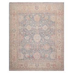 8x10 Slate, Beige, Tan Color Hand Knotted Distressed Wool Traditional Oriental Rug