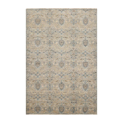 Gray 6x9 Hand Knotted Wool Oriental Area Rug Traditional
