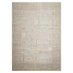 10X14 Mint, Taupe, Brown Color Hand Knotted Afghan Oushak Wool Traditional Oriental Rug