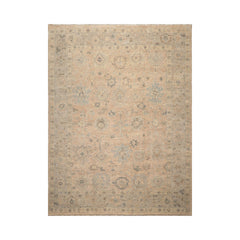 Hand Knotted Oriental Area Rug LoomBloom Beige Oushak Wool 9'x11'11''