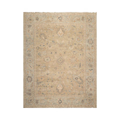 Hand Knotted Oriental Area Rug LoomBloom Beige Oushak Wool 9'2''x11'11''