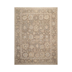 Hand Knotted Oriental Area Rug LoomBloom Brown Oushak Wool 9'x12'1''