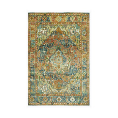 Timeless Tradition Rust Multi Size 100% Wool Turkish Oushak Rug from LoomBloom