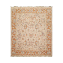 LoomBloom Traditional Oushak Wool Oriental Area Rug in Tan 8'2''x9'9" – Handcrafted Perfection