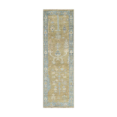 LoomBloom Traditional Oushak Wool Area Rug in Multi Size and Beige Hand Knotted Design
