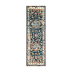 LoomBloom Multi Size Traditional Oushak Wool Oriental Area Rug in Navy