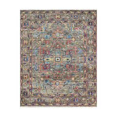 8x10 Moss, Brown, Beige Color Hand Knotted Oushak Wool Traditional Oriental Rug