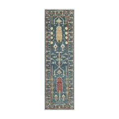 LoomBloom Multi Size Slate Handmade Traditional Oushak Wool Area Rug