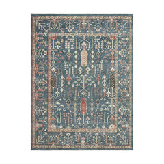 LoomBloom Multi Size Slate Handmade Traditional Oushak Wool Area Rug