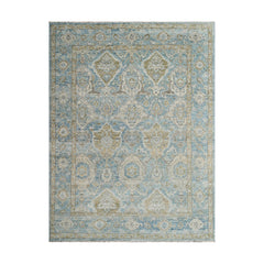 LoomBloom Aqua Traditional Oushak Wool Rug in Multi Sizes