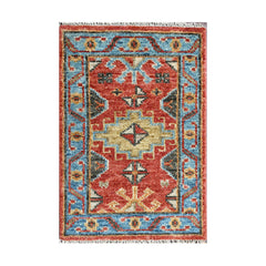 LoomBloom Multi Size Coral Hand Knotted Oushak Wool Area Rug for a Unique Look