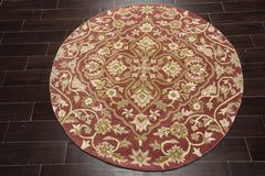 LoomBloom Transitional Floral Pomegranate 100% Wool Hand Tufted Multi Size Oriental Area Rug