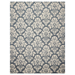 Multi Sizes Slate Gray Wool Oriental Area Rug by LoomBloom Transitional Hand Tufted Design