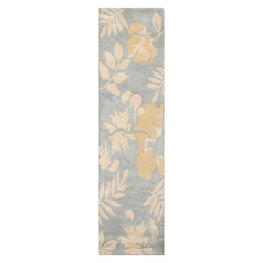 Gray Transitional Floral Hand Tufted Wool & Faux Silk Runner LoomBloom Multi Sizes Oriental Area Rug